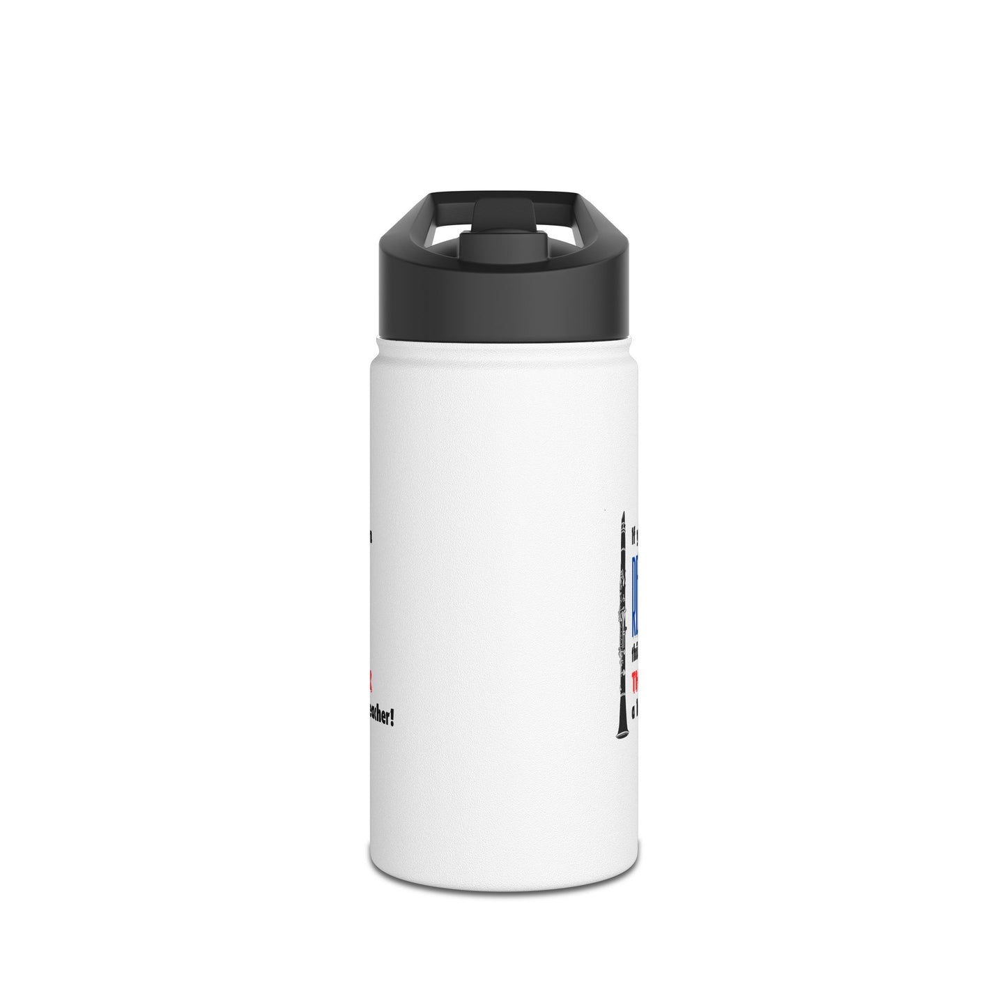 If You Can Reed This, Thank a Band Teacher! White Stainless Steel Water Bottle, Standard Lid