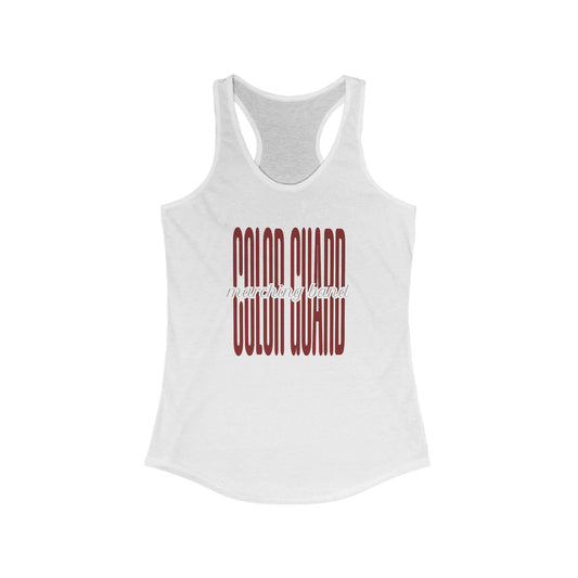 Marching Band Color Guard Women's Ideal Racerback Tank in White