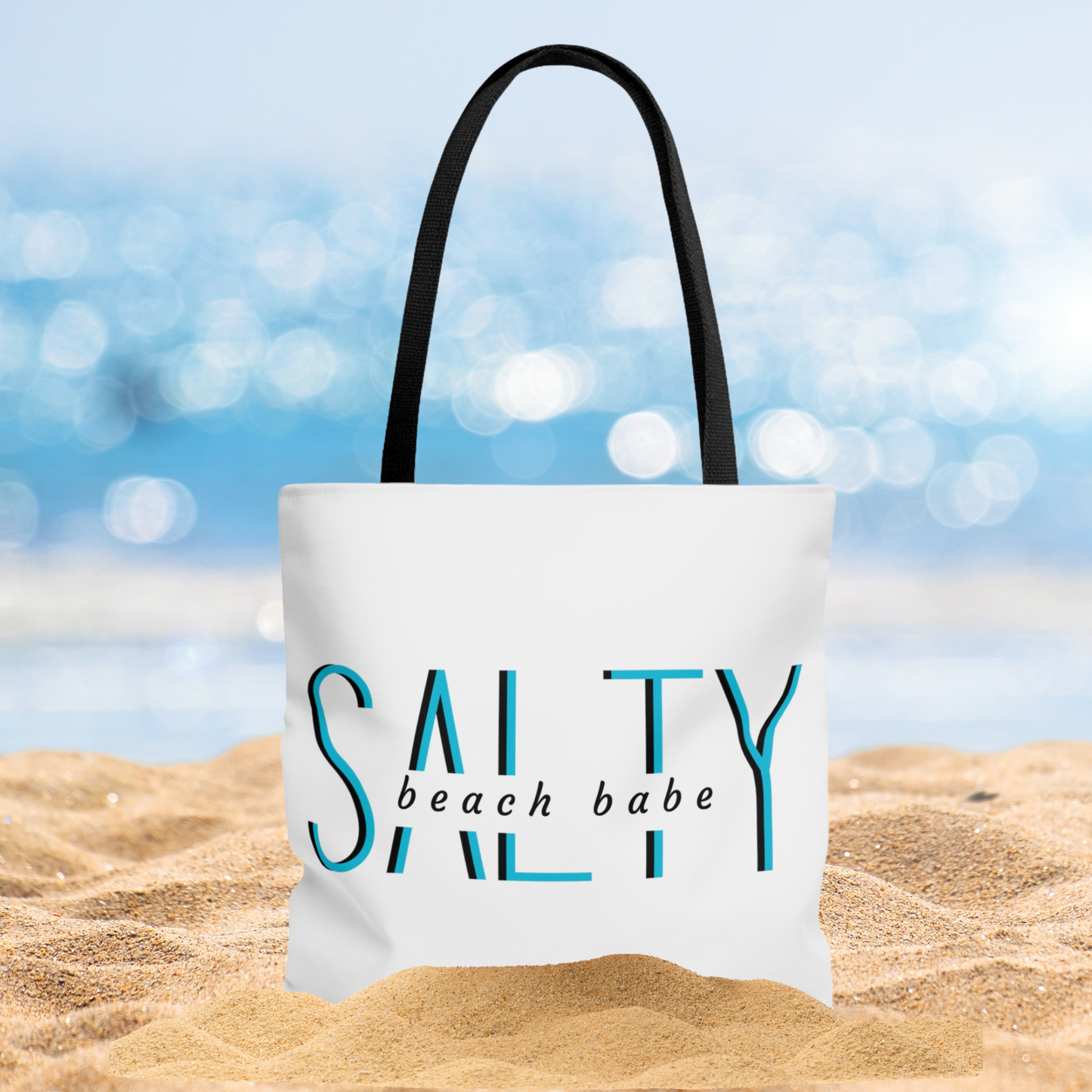 Salty Beach Babe Large Summer Tote Bag