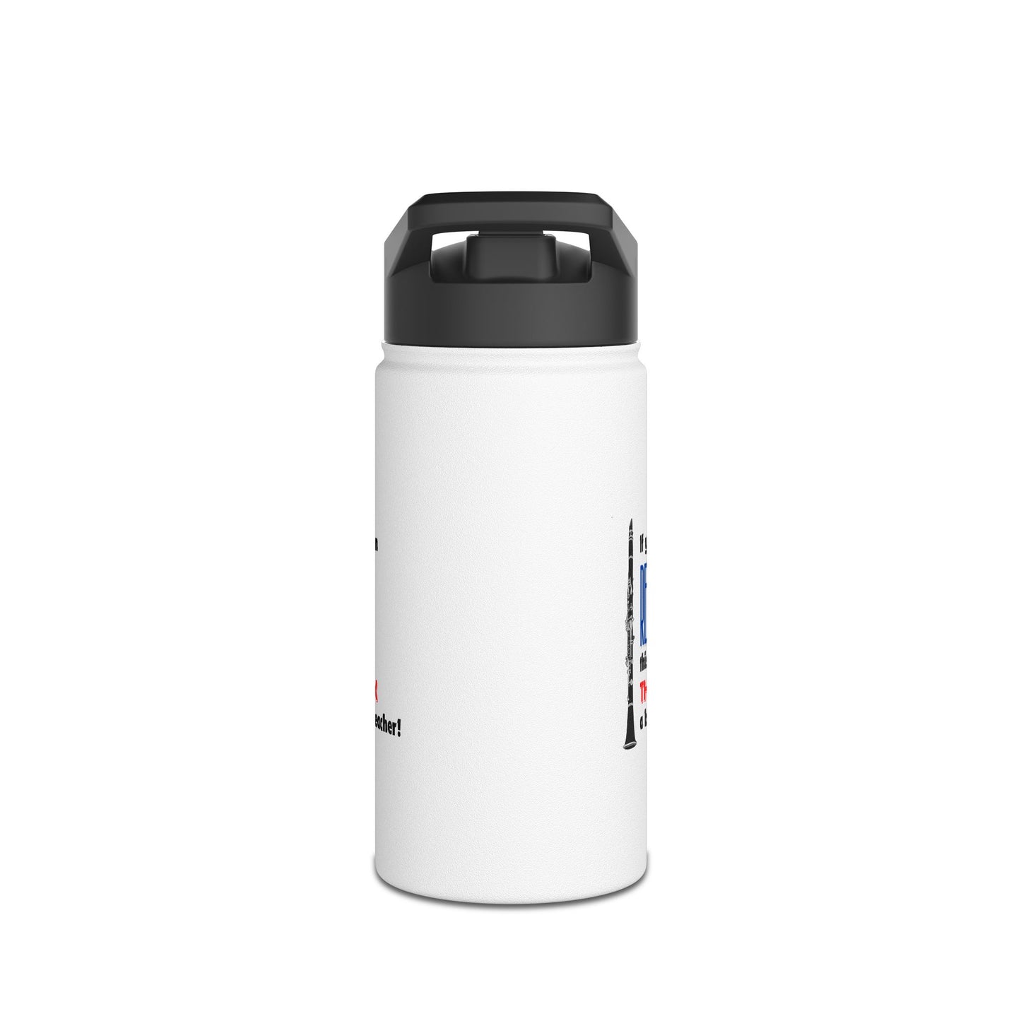 If You Can Reed This, Thank a Band Teacher! White Stainless Steel Water Bottle, Standard Lid