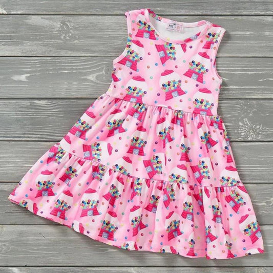 PETE + LUCY Bubblegum Bliss Pink Sleeveless Girls Boutique Dress