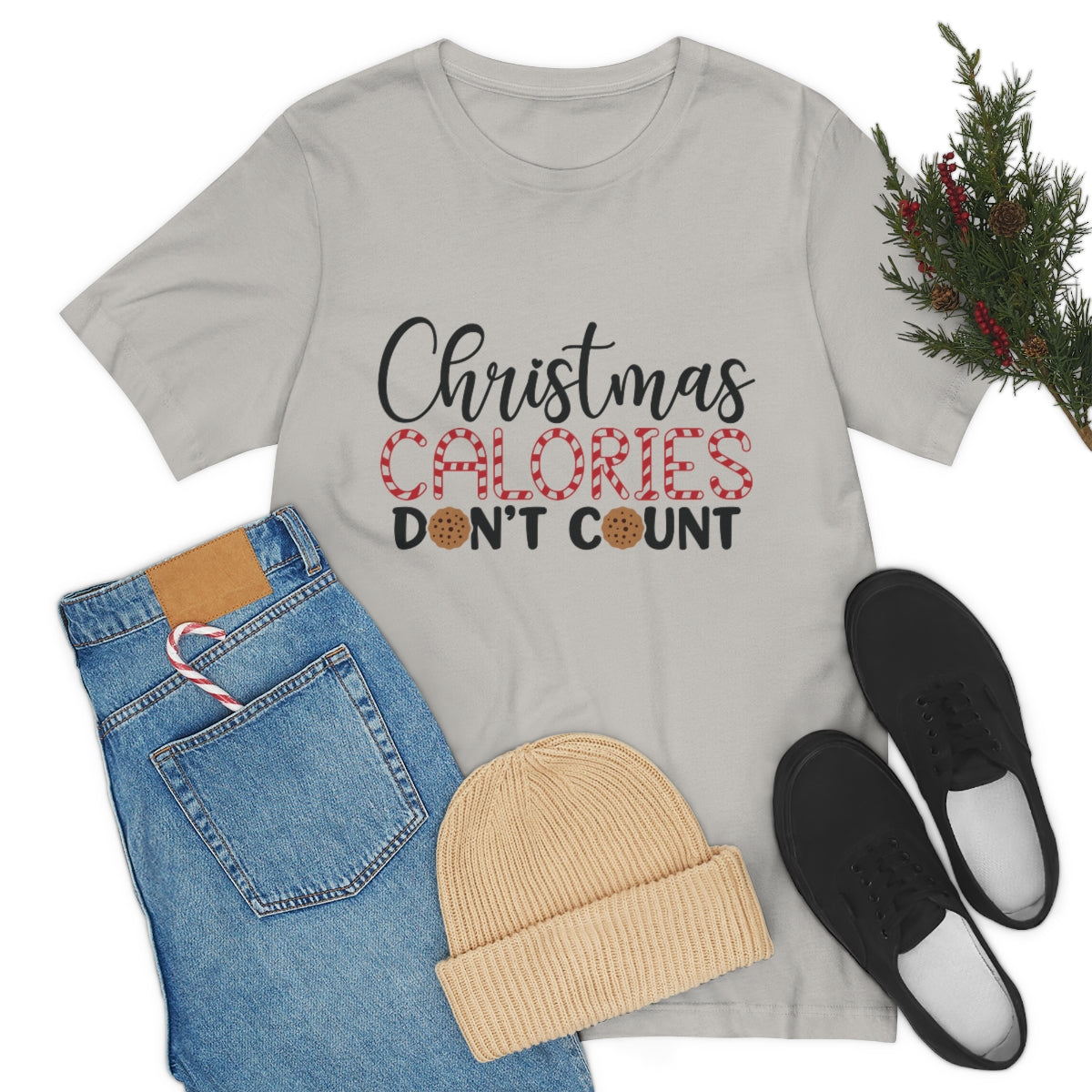 Christmas Calories Don't Count Unisex Jersey Short Sleeve Tee S-3XL