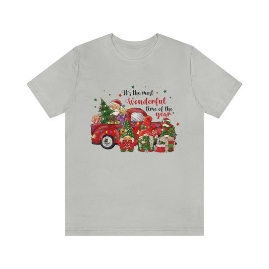 It's the Most Wonderful Time of the Year Santa Gnome Unisex Jersey Short Sleeve Tee S-3XL