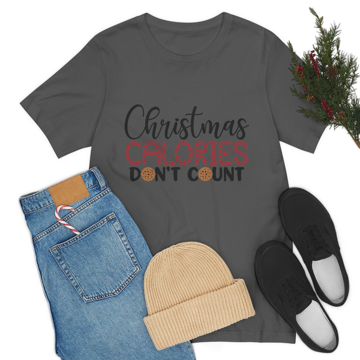 Christmas Calories Don't Count Unisex Jersey Short Sleeve Tee S-3XL