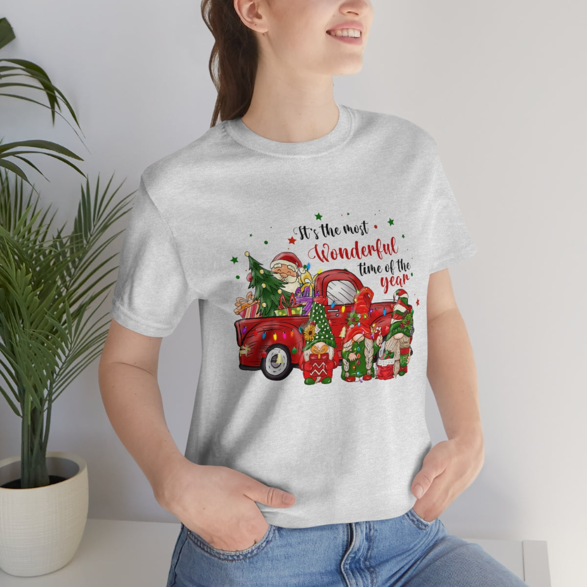 It's the Most Wonderful Time of the Year Santa Gnome Unisex Jersey Short Sleeve Tee S-3XL