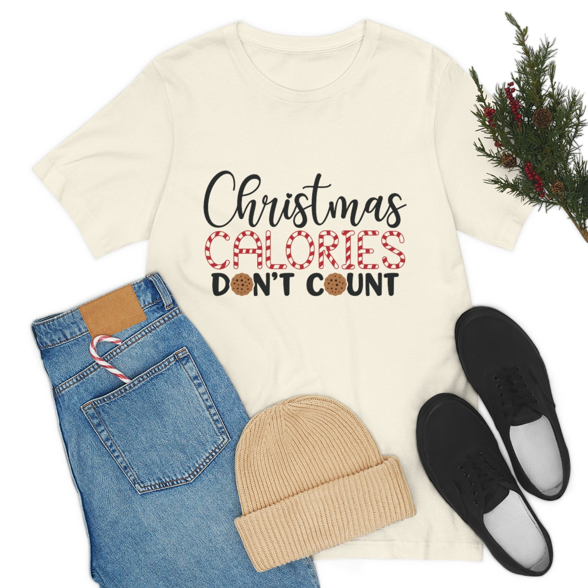 Christmas Calories Don't Count Unisex Jersey Short Sleeve Tee S-3XL