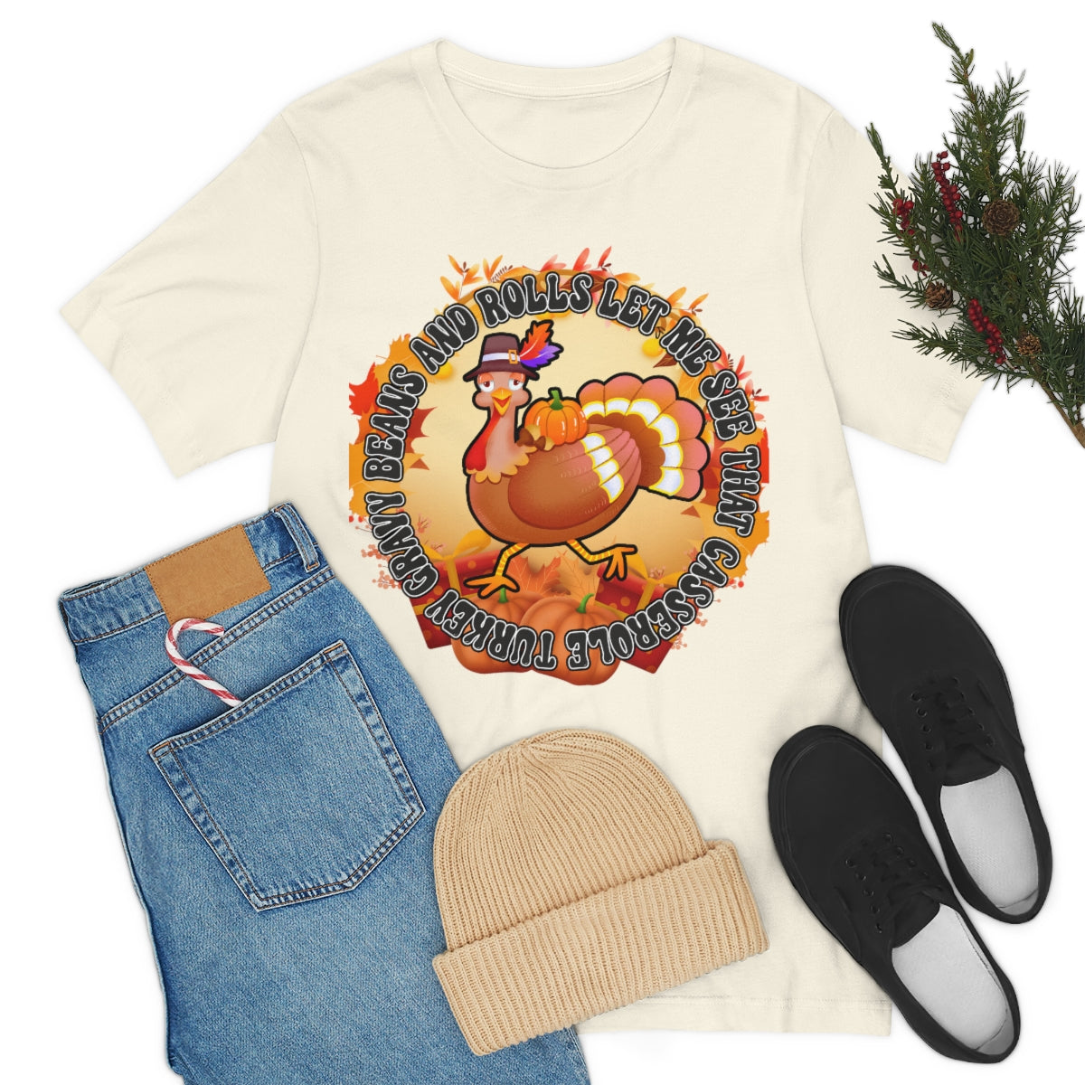 Thanksgiving Turkey Let Me See that Casserole Tee Unisex Jersey Short Sleeve S-3XL