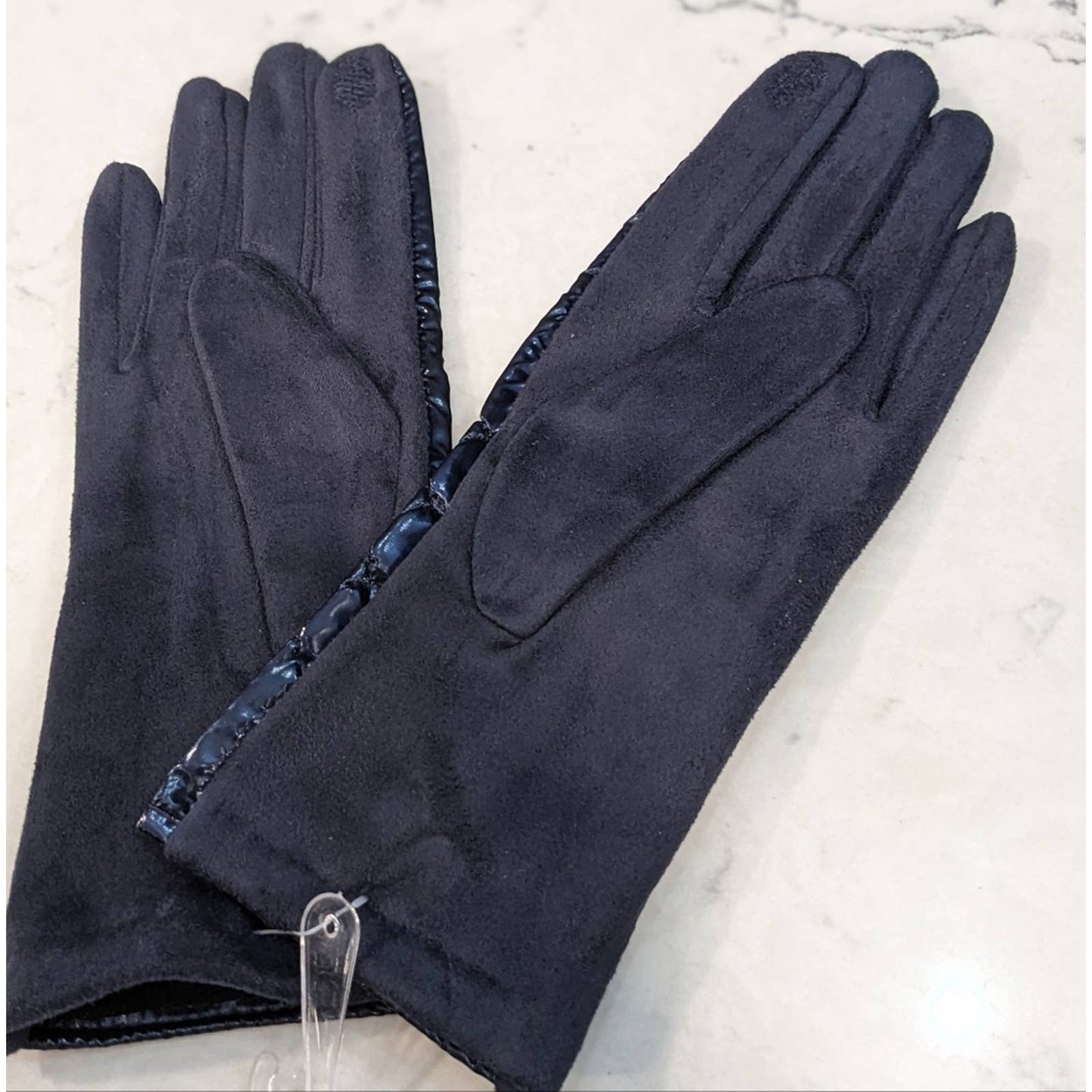 PUFFER TECH GLOVES Shiny Navy Blue